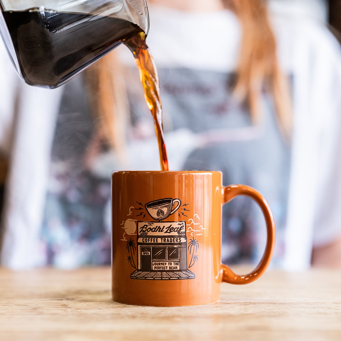Burnt Orange Coffee Shop Mug