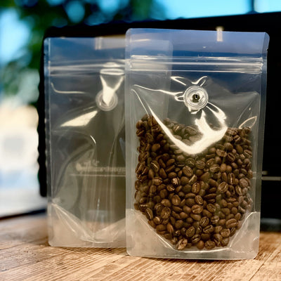 1/4 lb Clear Valve Bag - Bodhi Leaf Coffee Traders